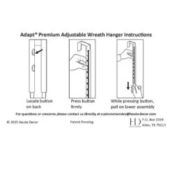 Adapt Premium 16 In. Oil-Rubbed Bronze Metal Adjustable Wreath Hanger -Christmas Decor Shop haute decor wreath hangers awh503 1f 1000