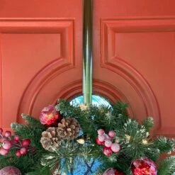 Adapt Premium 16 In. Antique Brass Metal Adjustable Wreath Hanger -Christmas Decor Shop haute decor wreath hangers awh504 31 1000