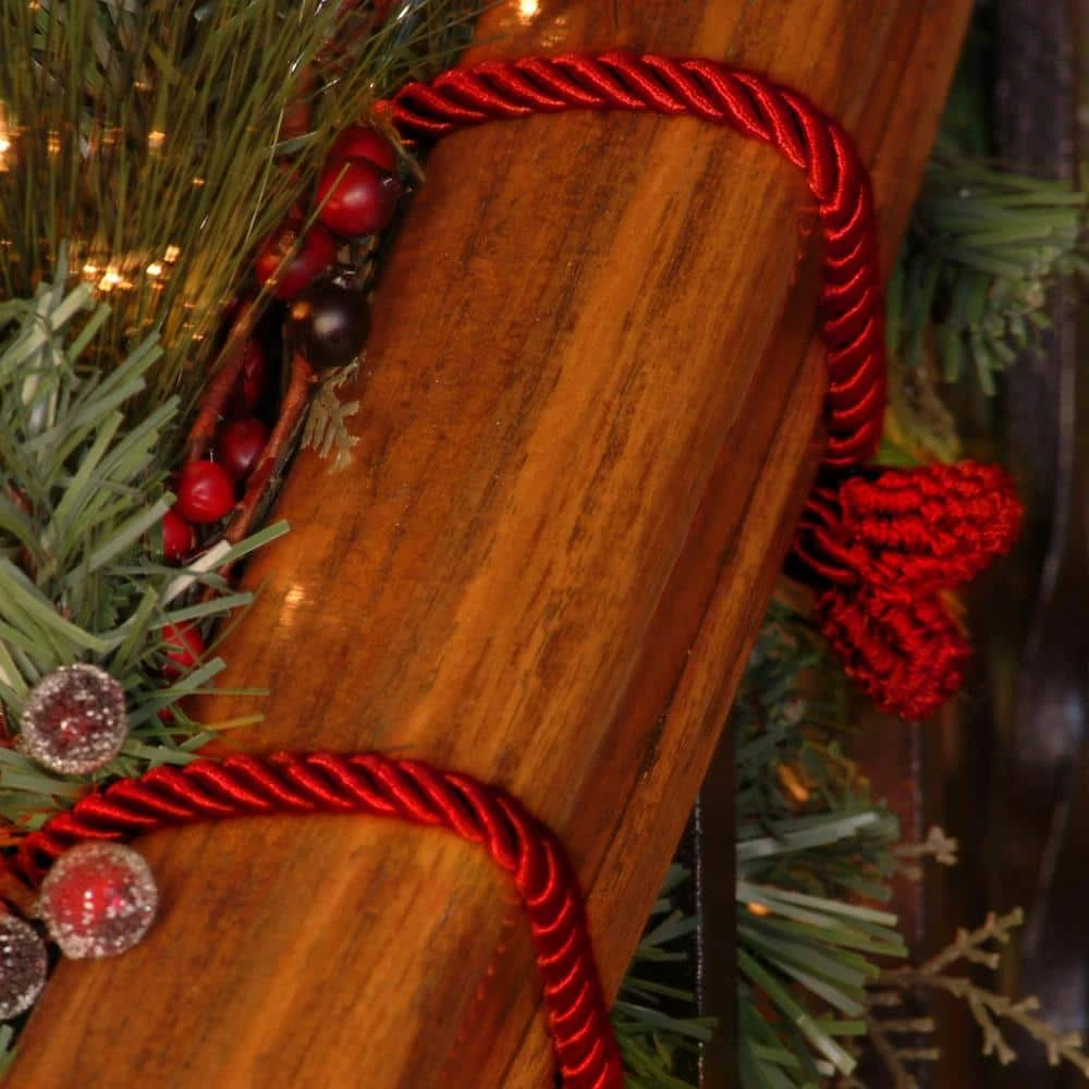 20 In. Artificial Red Decorative Garland Twist Ties 4 20 In. Artificial Red Decorative Garland Twist Ties - Image 2