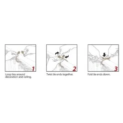 20 In. Gold And Silver Fabric Decorative Garland Twist Tie Wreath Hanger 6-pack -Christmas Decor Shop haute decor wreath hangers dt2006u 4f 1000