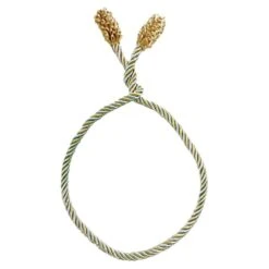 20 In. Gold And Silver Fabric Decorative Garland Twist Tie Wreath Hanger 6-pack