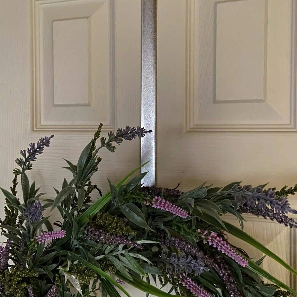 18 .1 In. Shimmering Silver Metal Dual-Sided Wreath Hanger 4 18 .1 In. Shimmering Silver Metal Dual-Sided Wreath Hanger - Image 2