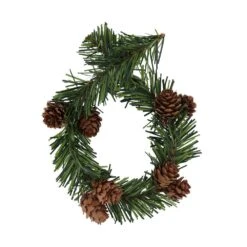 18 In. Artificial Garland Ties Noble Pine With Pine Cones (20-Pack)