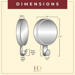 Attract 3.75 In. Champagne Metal Magnetic Wreath Hanger -Christmas Decor Shop haute decor wreath hangers mwh002 1f 1000