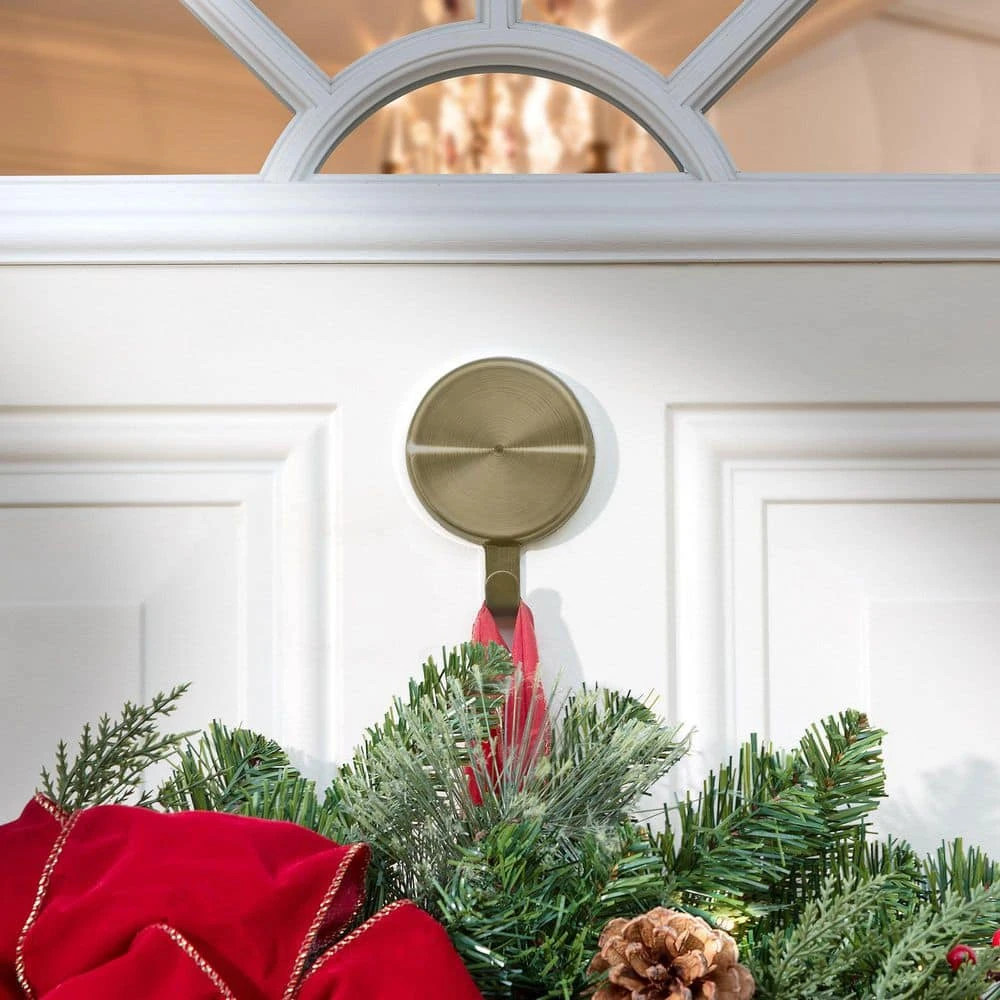 3.75 In. Artificial Antique Brass Attract Magnetic Wreath Hanger (2-pack) 5 3.75 In. Artificial Antique Brass Attract Magnetic Wreath Hanger (2-pack) - Image 3