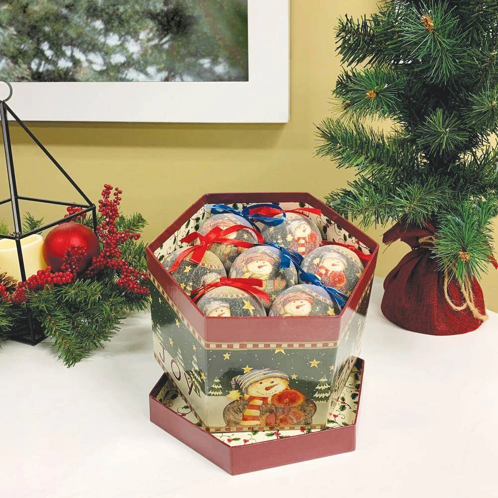 Peaceful Nights Snowman Christmas Tree Ornaments In Decorative Box (Set Of 14) 7 Peaceful Nights Snowman Christmas Tree Ornaments In Decorative Box (Set Of 14) - Image 5