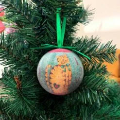 Christmas Cat Christmas Tree Ornaments In Decorative Box (Set Of 14) -Christmas Decor Shop hemsly inc christmas ornament sets 10228 1f 1000