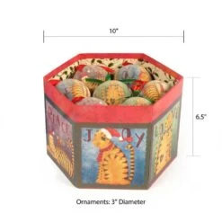 Christmas Cat Christmas Tree Ornaments In Decorative Box (Set Of 14) -Christmas Decor Shop hemsly inc christmas ornament sets 10228 4f 1000