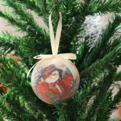 Country Snowman Shatterproof Ball Christmas Ornaments (14-Pack) -Christmas Decor Shop hemsly inc christmas ornament sets 10280 1f 1000