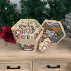 Country Snowman Shatterproof Ball Christmas Ornaments (14-Pack)