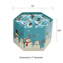 Joyful Snowman Shatterproof Ball Christmas Ornaments (14-Pack) -Christmas Decor Shop hemsly inc christmas ornament sets 10285 c3 1000
