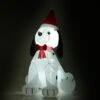 HOMCOM 6 Ft. Pre-Lit LED Puppy Wearing Santa Hat Christmas Inflatable With Red And White Lights -Christmas Decor Shop homcom christmas inflatables 844 245 64 1000