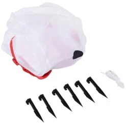 HOMCOM 6 Ft. Pre-Lit LED Puppy Wearing Santa Hat Christmas Inflatable With Red And White Lights -Christmas Decor Shop homcom christmas inflatables 844 245 fa 1000