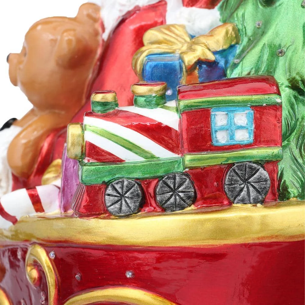 Home Accents Holiday 12 In. H Fiber Optic Santa With LED Light 5 Home Accents Holiday 12 In. H Fiber Optic Santa With LED Light - Image 3