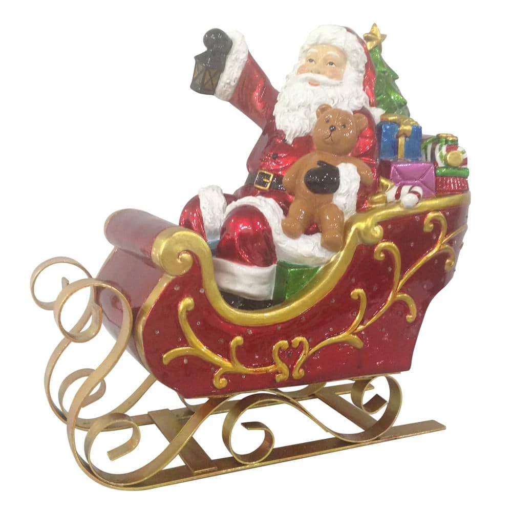 Home Accents Holiday 12 In. H Fiber Optic Santa With LED Light 3 Home Accents Holiday 12 In. H Fiber Optic Santa With LED Light
