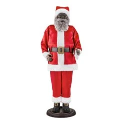 Home Accents Holiday 72 In. Animated Dancing Ethnic Santa With Seasonal Music