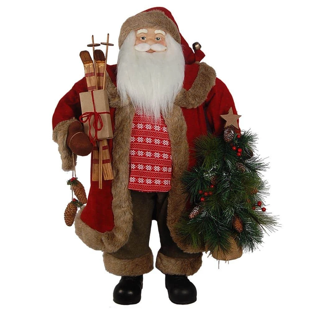 Home Accents Holiday 36 In. Christmas Santa With Skis And Tree 3 Home Accents Holiday 36 In. Christmas Santa With Skis And Tree