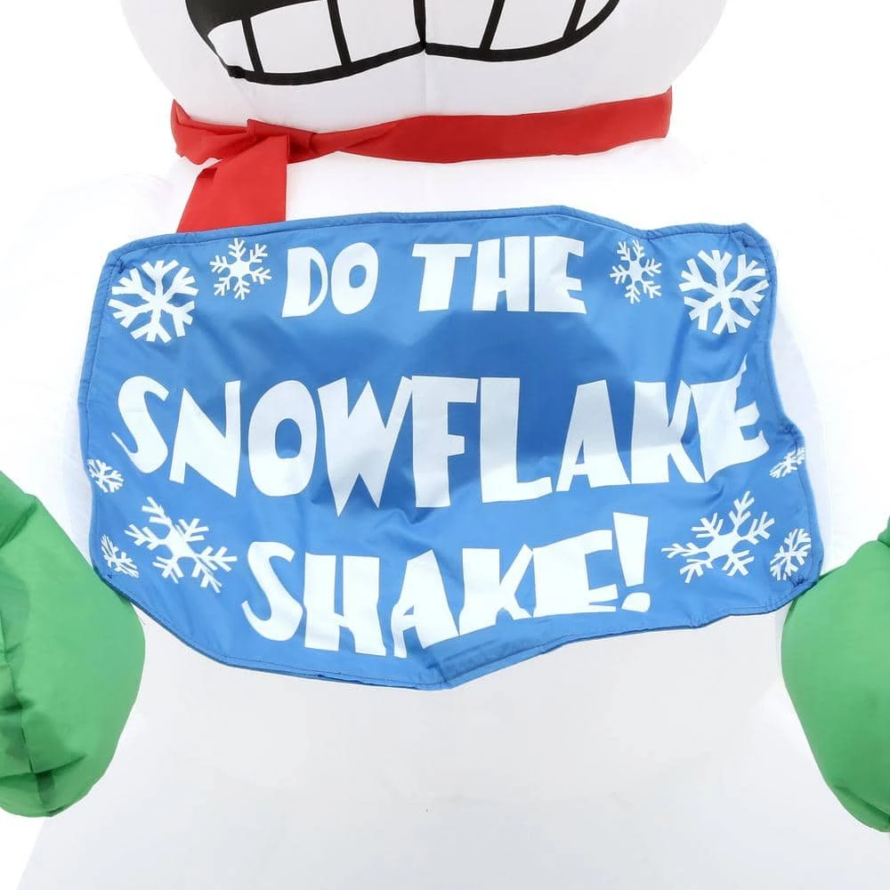 Home Accents Holiday 6 Ft. Pre-Lit Life Size Airblown Inflatable Shivering Snowman 7 Home Accents Holiday 6 Ft. Pre-Lit Life Size Airblown Inflatable Shivering Snowman - Image 5