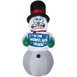 Home Accents Holiday 6 Ft. Pre-Lit Life Size Airblown Inflatable Shivering Snowman