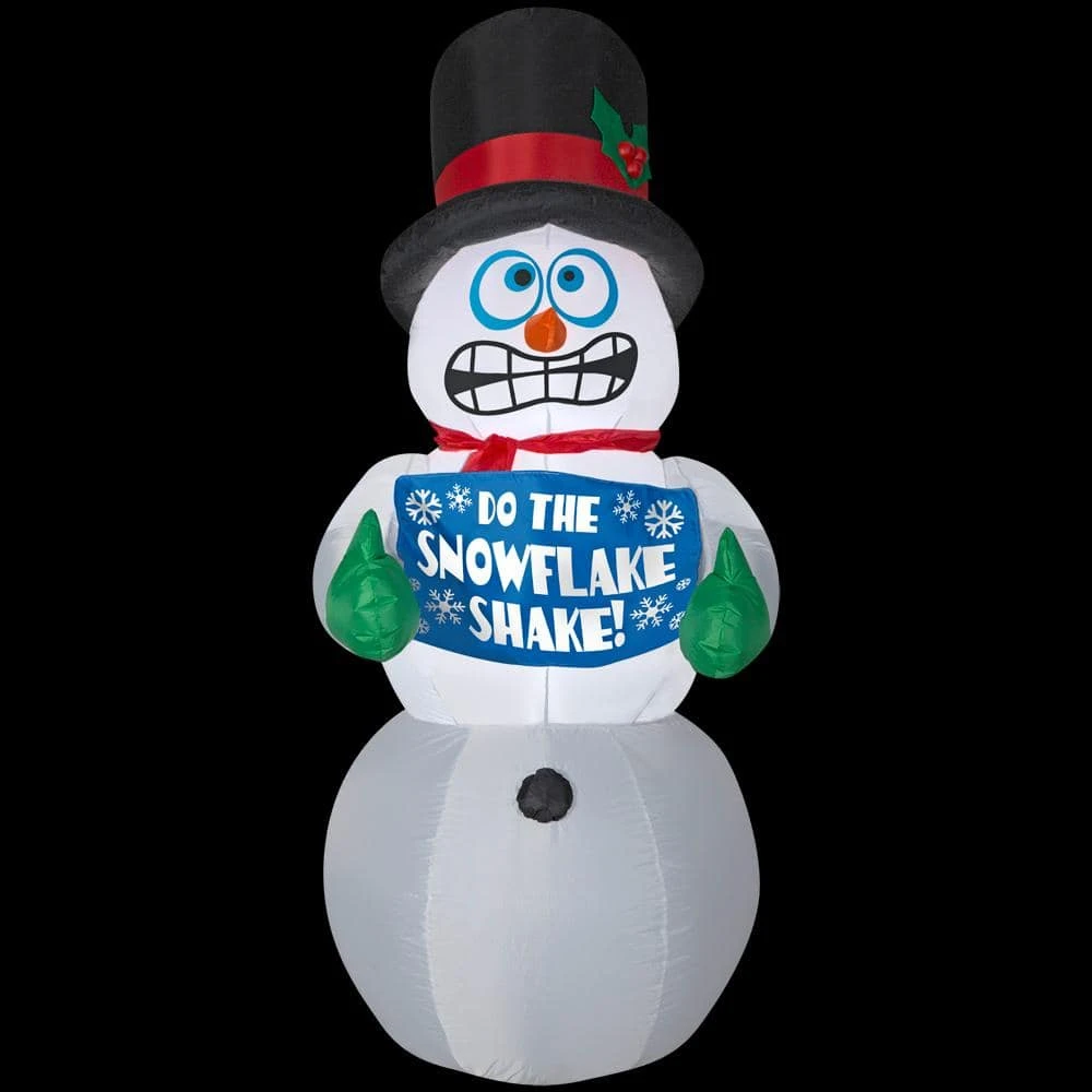 Home Accents Holiday 6 Ft. Pre-Lit Life Size Airblown Inflatable Shivering Snowman 8 Home Accents Holiday 6 Ft. Pre-Lit Life Size Airblown Inflatable Shivering Snowman - Image 6