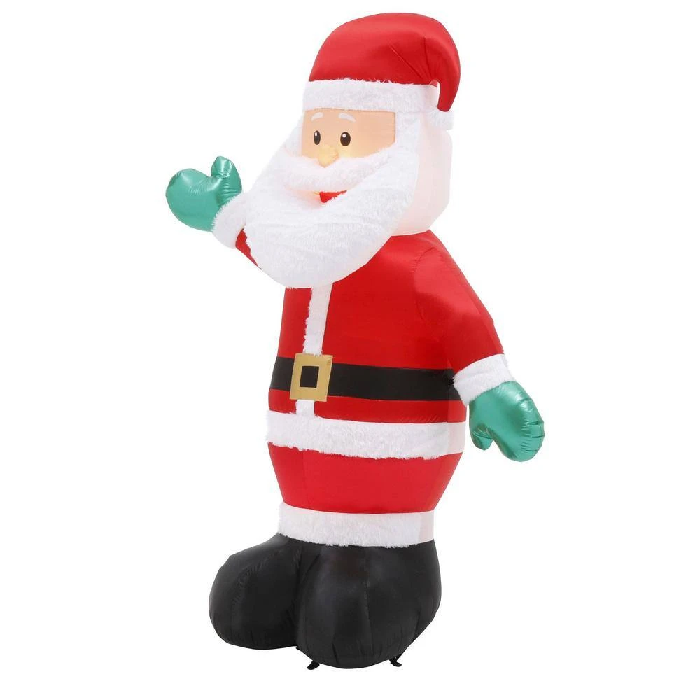 Home Accents Holiday 8 Ft. Pre-Lit Giant Airblown Inflatable Fuzzy Santa With Metallic Detail 11 Home Accents Holiday 8 Ft. Pre-Lit Giant Airblown Inflatable Fuzzy Santa With Metallic Detail - Image 9