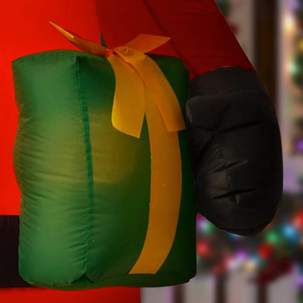 Home Accents Holiday 6.5 Ft. LED Outdoor Inflatable Black Santa 7 Home Accents Holiday 6.5 Ft. LED Outdoor Inflatable Black Santa - Image 5