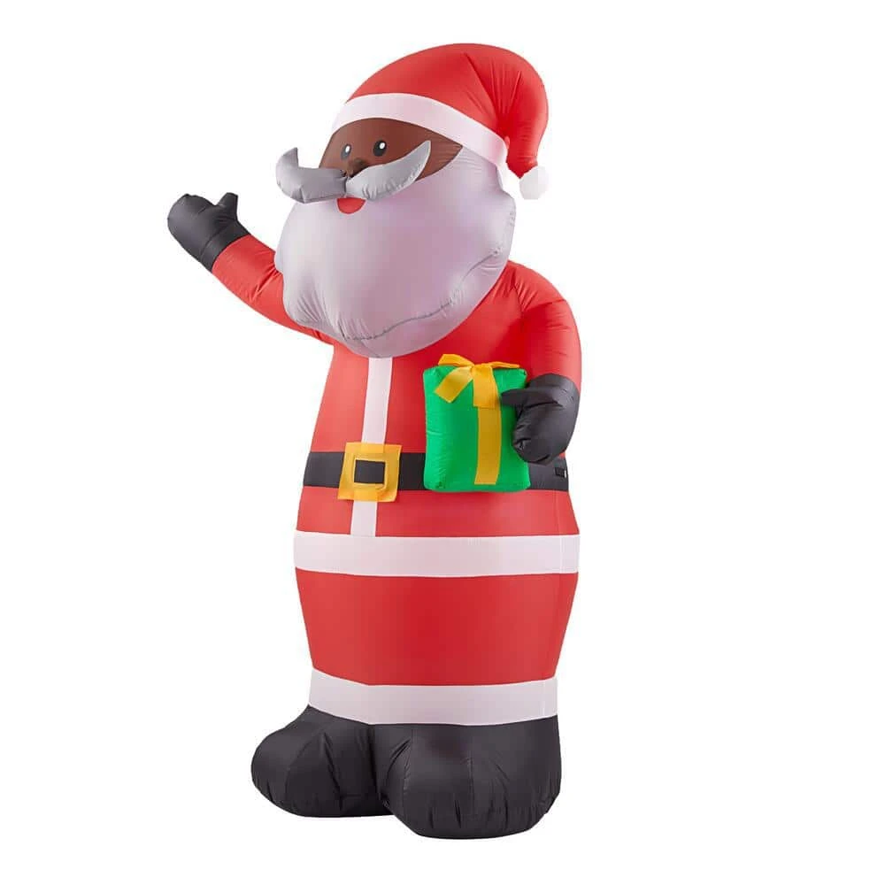Home Accents Holiday 6.5 Ft. LED Outdoor Inflatable Black Santa 5 Home Accents Holiday 6.5 Ft. LED Outdoor Inflatable Black Santa - Image 3