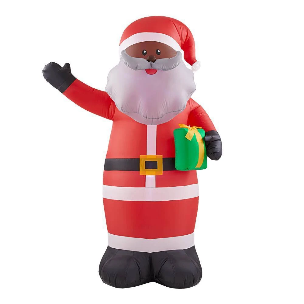 Home Accents Holiday 6.5 Ft. LED Outdoor Inflatable Black Santa 3 Home Accents Holiday 6.5 Ft. LED Outdoor Inflatable Black Santa