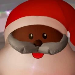 Home Accents Holiday 6.5 Ft. LED Outdoor Inflatable Black Santa 10 Home Accents Holiday 6.5 Ft. LED Outdoor Inflatable Black Santa -Christmas Decor Shop home accents holiday christmas inflatables 118093 a0 1000