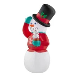 Home Accents Holiday 6 Ft. Animated Inflatable Shivering Snowman With Ugly Sweater -Christmas Decor Shop home accents holiday christmas inflatables 118780 40 1000