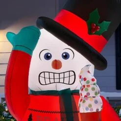 Home Accents Holiday 6 Ft. Animated Inflatable Shivering Snowman With Ugly Sweater -Christmas Decor Shop home accents holiday christmas inflatables 118780 a0 1000