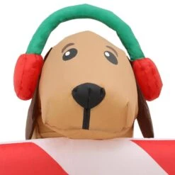 Home Accents Holiday 8 Ft. W Pre-Lit Giant Airblown Inflatable Christmas Puppies With Candy Cane Scene -Christmas Decor Shop home accents holiday christmas inflatables 39367 1d 1000