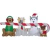 Home Accents Holiday 8 Ft. W Pre-Lit Giant Airblown Inflatable Christmas Puppies With Candy Cane Scene -Christmas Decor Shop home accents holiday christmas inflatables 39367 64 1000