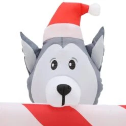 Home Accents Holiday 8 Ft. W Pre-Lit Giant Airblown Inflatable Christmas Puppies With Candy Cane Scene -Christmas Decor Shop home accents holiday christmas inflatables 39367 66 1000