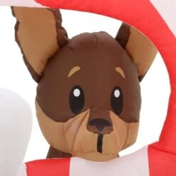 Home Accents Holiday 8 Ft. W Pre-Lit Giant Airblown Inflatable Christmas Puppies With Candy Cane Scene -Christmas Decor Shop home accents holiday christmas inflatables 39367 a0 1000