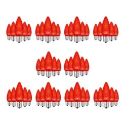 Home Accents Holiday Red Commercial Grade Shatter-Resistant Faceted C9 LED Replacement Bulbs (50-Pack) 9 Home Accents Holiday Red Commercial Grade Shatter-Resistant Faceted C9 LED Replacement Bulbs (50-Pack) -Christmas Decor Shop home accents holiday christmas light bulbs 23le21208 40 1000