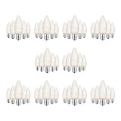 Home Accents Holiday Warm White Commercial Grade Shatter-Resistant Faceted C9 LED Replacement Bulbs (50-Pack) 9 Home Accents Holiday Warm White Commercial Grade Shatter-Resistant Faceted C9 LED Replacement Bulbs (50-Pack) -Christmas Decor Shop home accents holiday christmas light bulbs 23le21211 40 1000