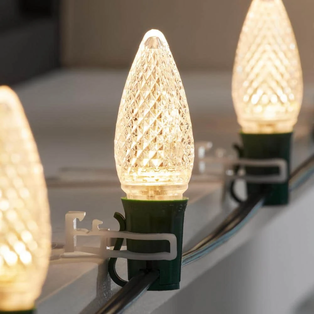 Home Accents Holiday Warm White Commercial Grade Shatter-Resistant Faceted C9 LED Replacement Bulbs (50-Pack) 6 Home Accents Holiday Warm White Commercial Grade Shatter-Resistant Faceted C9 LED Replacement Bulbs (50-Pack) - Image 4