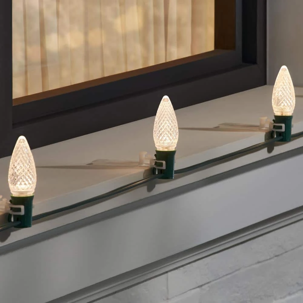 Home Accents Holiday Warm White Commercial Grade Shatter-Resistant Faceted C9 LED Replacement Bulbs (50-Pack) 4 Home Accents Holiday Warm White Commercial Grade Shatter-Resistant Faceted C9 LED Replacement Bulbs (50-Pack) - Image 2