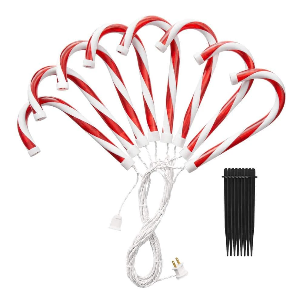 Home Accents Holiday 16.5 In. Candy Cane LED Pathway Lights (8-Pack) 3 Home Accents Holiday 16.5 In. Candy Cane LED Pathway Lights (8-Pack)