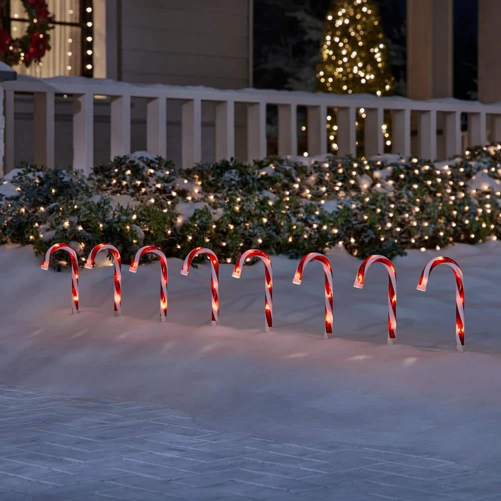 Home Accents Holiday 16.5 In. Candy Cane LED Pathway Lights (8-Pack) 4 Home Accents Holiday 16.5 In. Candy Cane LED Pathway Lights (8-Pack) - Image 2