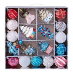 Home Accents Holiday 3.5 In. Multi Color Christmas Ornaments (19-Count) 9 Home Accents Holiday 3.5 In. Multi Color Christmas Ornaments (19-Count) -Christmas Decor Shop home accents holiday christmas ornament sets 21he19005 40 1000