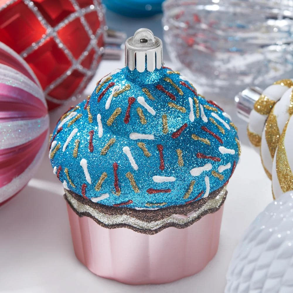 Home Accents Holiday 3.5 In. Multi Color Christmas Ornaments (19-Count) 6 Home Accents Holiday 3.5 In. Multi Color Christmas Ornaments (19-Count) - Image 4