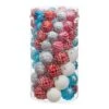 Home Accents Holiday 75-Count Mulit-Colored Shatterproof Ornament Pack Coastal -Christmas Decor Shop home accents holiday christmas ornament sets 23su00138 64 1000