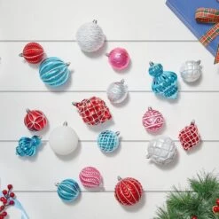 Home Accents Holiday 75-Count Mulit-Colored Shatterproof Ornament Pack Coastal -Christmas Decor Shop home accents holiday christmas ornament sets 23su00138 e1 1000