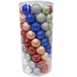 Home Accents Holiday Snowtop Dazzle 60 Mm Assorted Ornament Set (101-Count) -Christmas Decor Shop home accents holiday christmas ornament sets h75 4f 1000