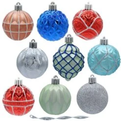 Home Accents Holiday Snowtop Dazzle 60 Mm Assorted Ornament Set (101-Count)