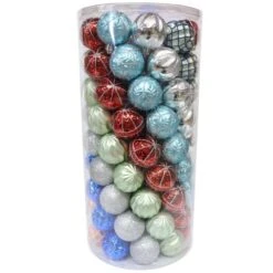 Home Accents Holiday Snowtop Dazzle 60 Mm Assorted Ornament Set (101-Count) -Christmas Decor Shop home accents holiday christmas ornament sets h75 c3 1000