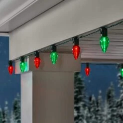 Home Accents Holiday 100 Count Red And Green Steady Lit Super-Bright C9 LED Lights -Christmas Decor Shop home accents holiday christmas string lights 24rt3432415rg 1d 1000