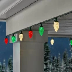 Home Accents Holiday 100 Count Red/Green/Warm White Faceted C9 LED Lights -Christmas Decor Shop home accents holiday christmas string lights 24rt3692415f3c 1d 1000